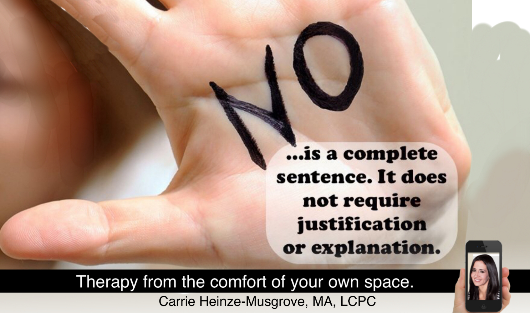 No is a complete sentence | Online Therapy