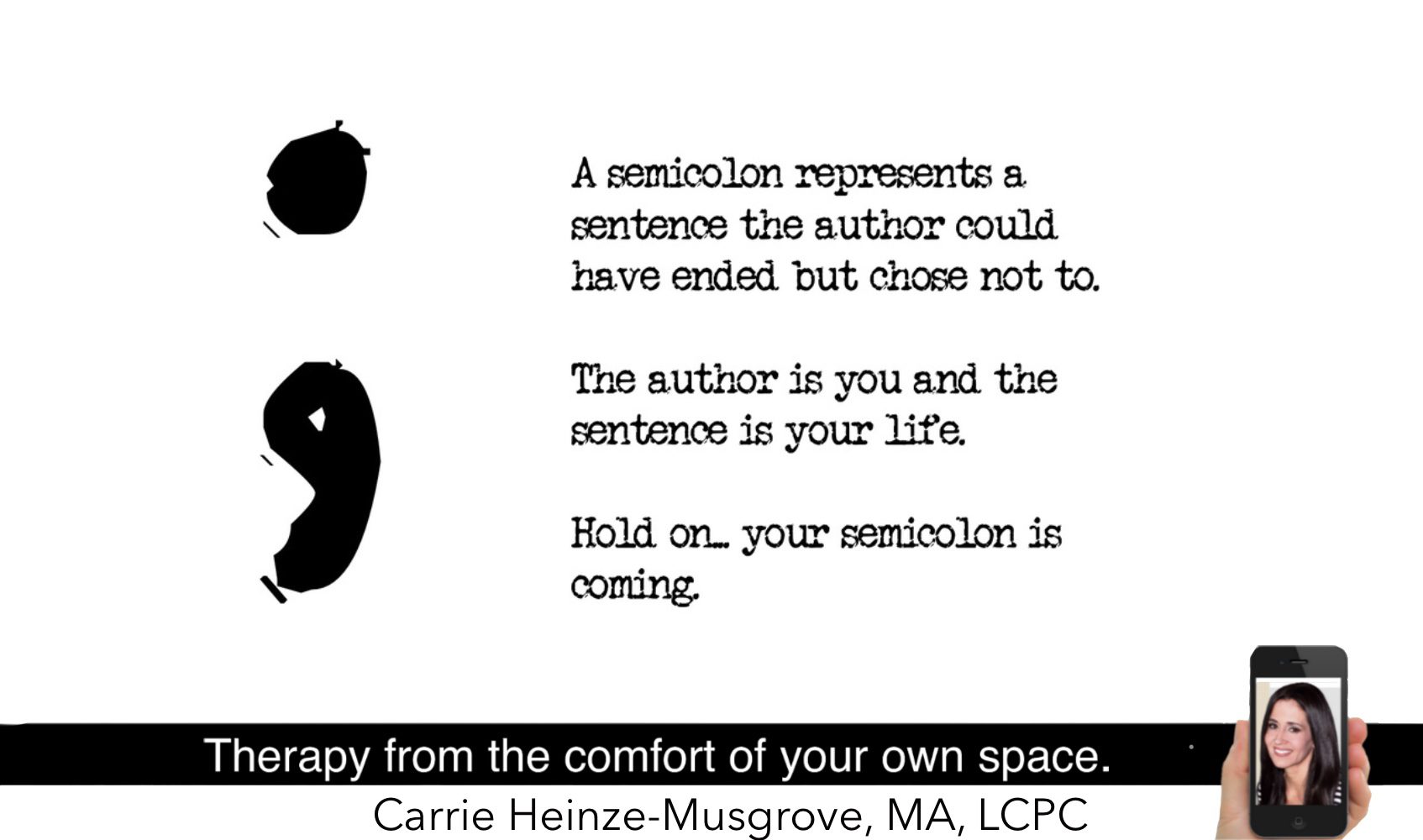 Your semicolon is coming…